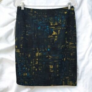 Premise Pencil Skirt Abstract Print Career Wear to Work Skirt Woman Size 10‎ NWT